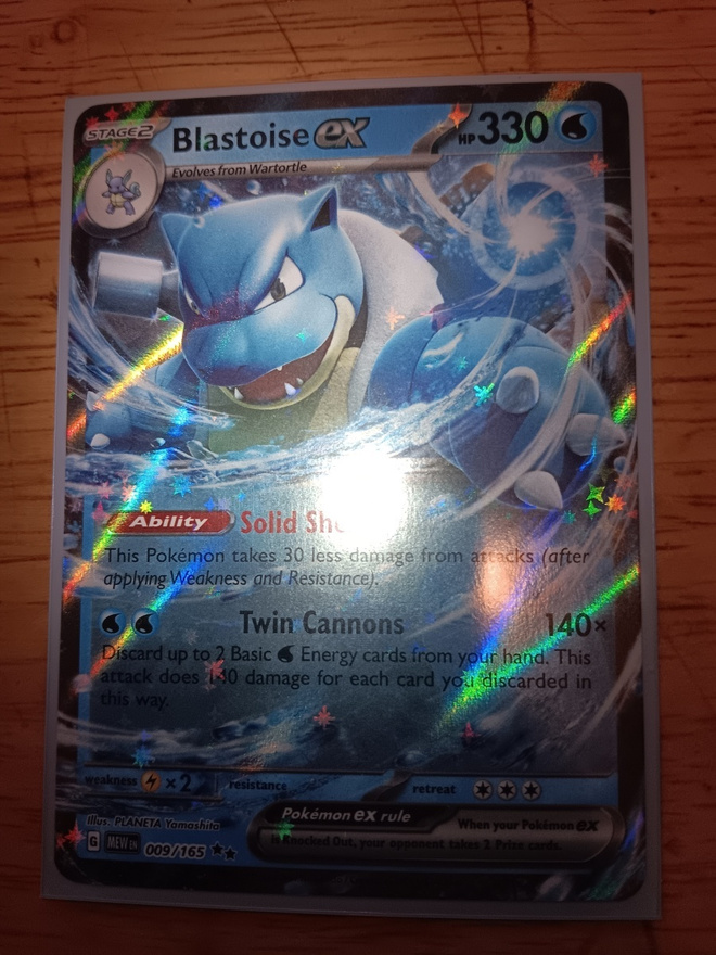 Blastoise ex 009/165 - Scarlet & Violet 151 Double Rare card
