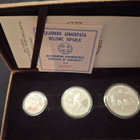 Kreikan 100, 250 ja 500 drachman Hopeasetti 1982 .900 Hopeaa - pikkukuva 5