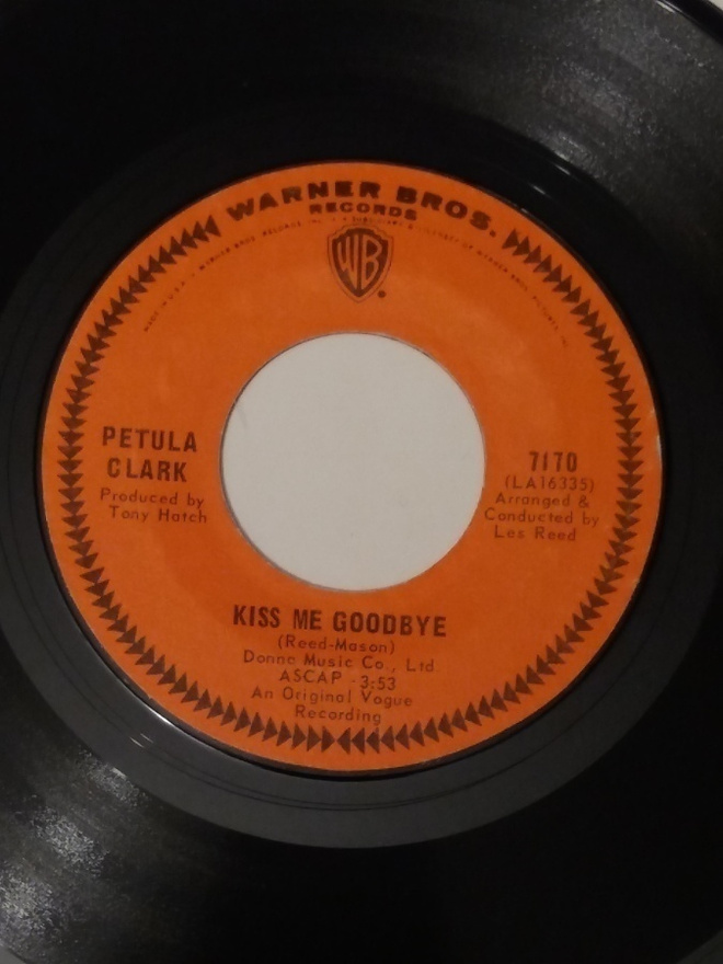 7" PETULA CLARK - Kiss Me Goodbye - single 1968 pop EX