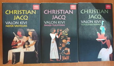 Christian Jacq: Valon kivi-sarja 1, 3-4,  Gummerus 2001-2003