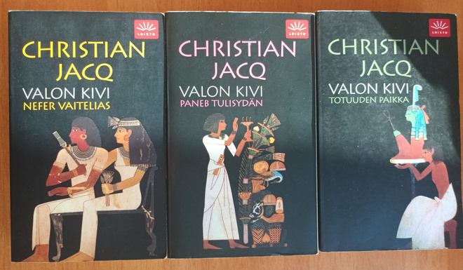 Christian Jacq: Valon kivi-sarja 1, 3-4,  Gummerus 2001-2003