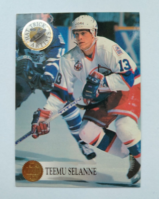 1993-94 Leaf Hat trick artists Teemu Selänne