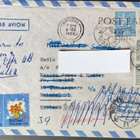 Lentopostikirje 1958, Turku-Bristol-Rotterdam, joulumerkit - pikkukuva 1