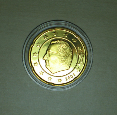 2001 Belgia 20 cent  PROOF laatu
