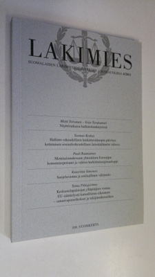 Lakimies 6/2011 : Suomalaisen lakimiesyhdistyksen aikakau...