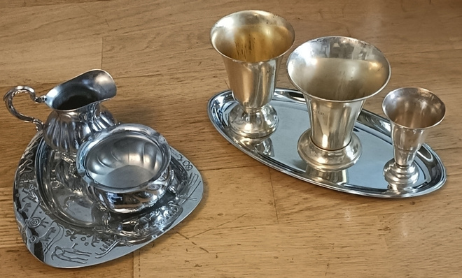 Sokerikko Kermakko & Pikarit 3kpl. + Tarjotin 2kpl.