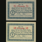 Saksa Notgeld 25, 50 Pfennig, Namslau 1.10.1918 - pikkukuva 1