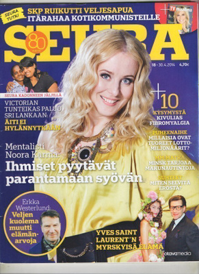 Seura n:o 18 2014 Noora. Toijalaan lottovoitto. Yves Saint L