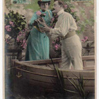RAKKAUS / Rakastunut pari, soutuvene ja lumpeikko. 1900-l. - pikkukuva 2