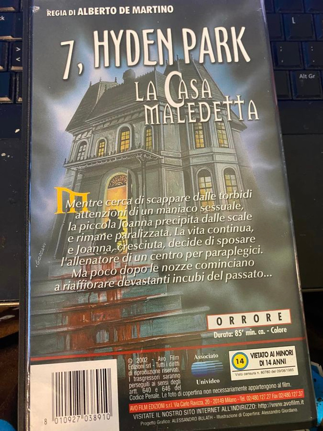 7 Hyden Park (La casa maledetta) VHS