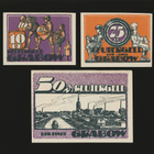 Saksa Notgeld 10, 25, 50 Pfg, Grabow 1922 - pikkukuva 1