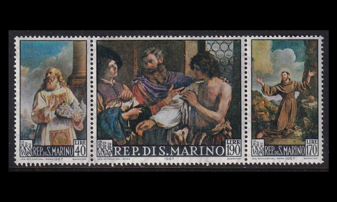 San Marino 887-9ds ** Taidemaalari Giovanni Barbieri (1967)
