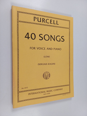 Purcell : 40 songs - For voice and piano (Low)
