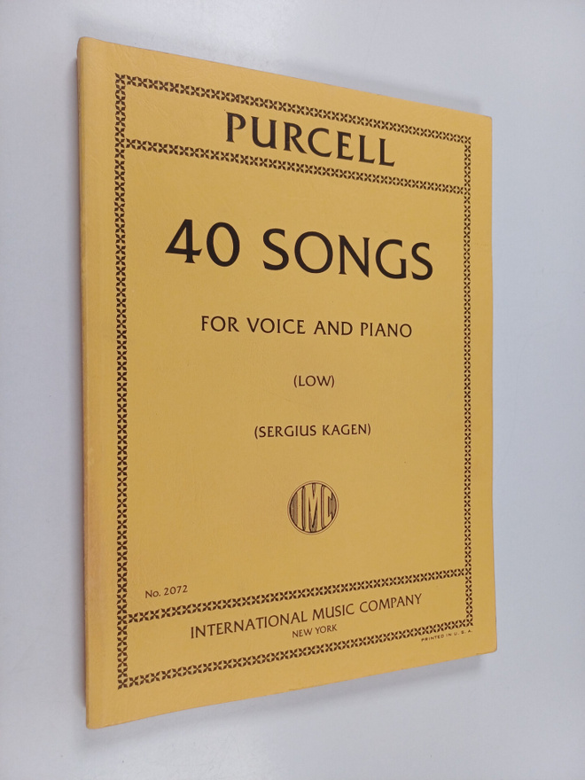 Purcell : 40 songs - For voice and piano (Low)