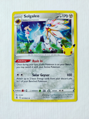 Solgaleo 021/025 Celebrations 25th Anniversary Holo Rare