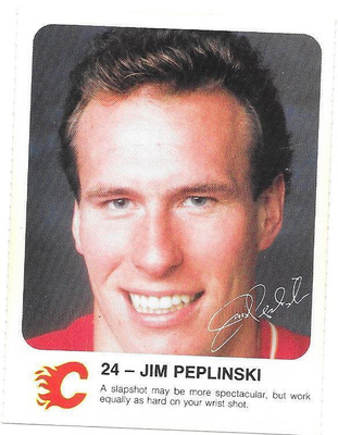 1985-86 Calgary Flames Red Rooster #24 Jim Peplinski