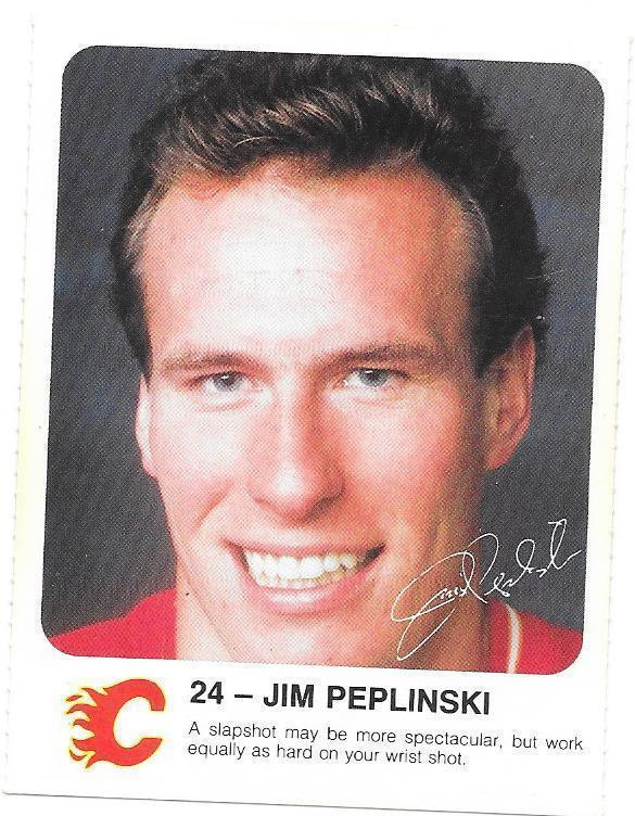 1985-86 Calgary Flames Red Rooster #24 Jim Peplinski
