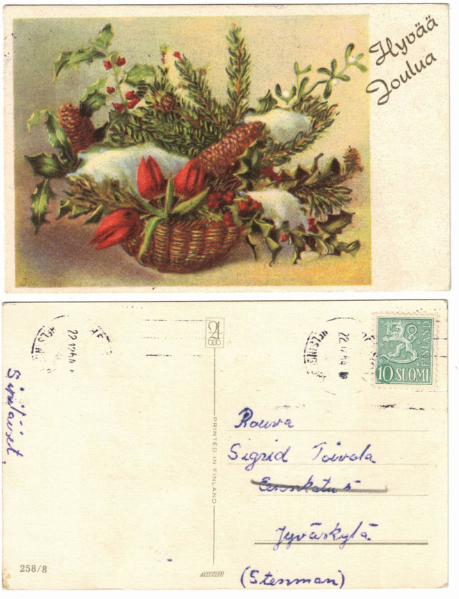 Vanha kortti, ARTKO 258/8, vuodelta 1954