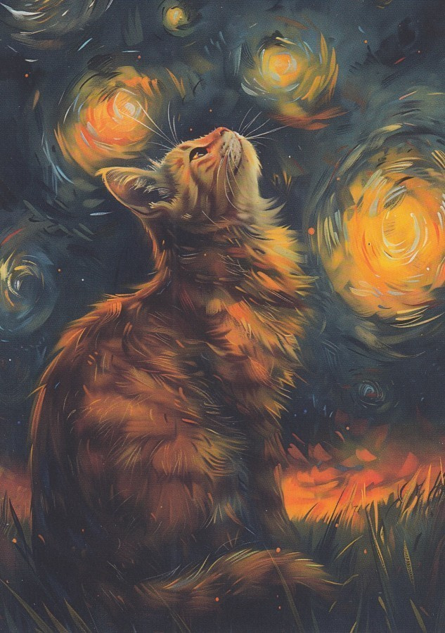 Kissa Van Gogh -tyyliin
