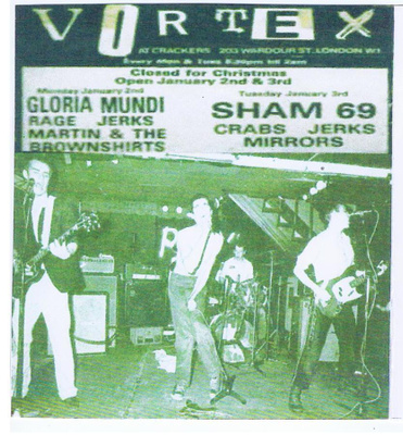 SHAM 69 live at the vortex london 3/1/1978 ...uk classic