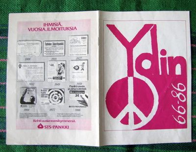 Ydin-lehden 20-vuotisjuhlan ohjelma vuodelta 1986