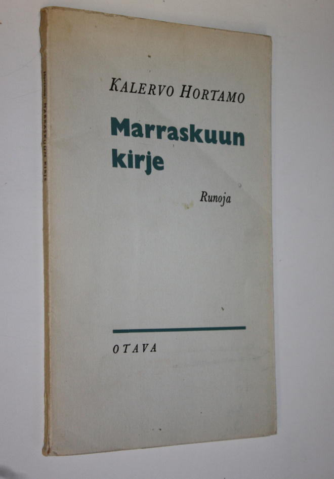 Kalervo Hortamo : Marraskuun kirje : runoja