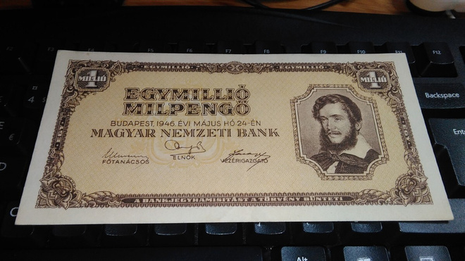 Hungary Unkari 1Milj. Pengö 1946 P134 UNC-