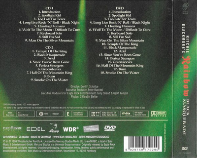 RAINBOW - BLACK MASQUERADE 2CD+DVD