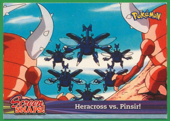 Pokémon 2001 Topps Heracross vs. Pinsir!