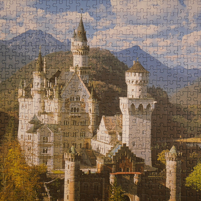 Palapeli 1000 p., Neuschwanstein, Baijeri