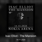 2 lippua Isac Elliot The Mansion konsertti 14.11.26 - pikkukuva 1