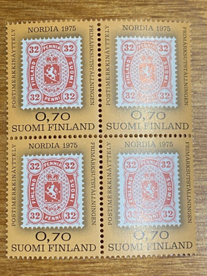 NORDIA POSTIMERKKINÄYTTELY 1975 NELIÖ**