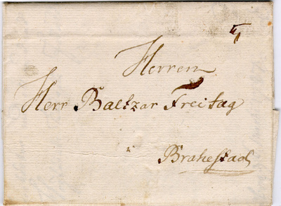 1787 yleisen postin kirje Oulusta Raaheen - sisältö