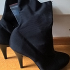 Mustat Stretch sukkamaiset Bootsit / Saappaat - koko 36 - pikkukuva 1