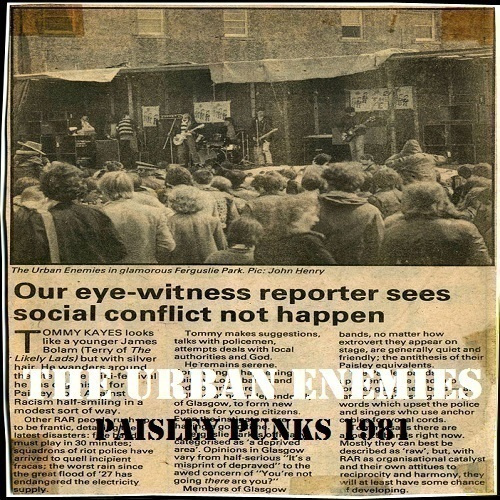 THE URBAN ENEMIES paisley punks 1981 ...uk classic