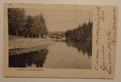 Saimaan kanava, leimattu 1907
