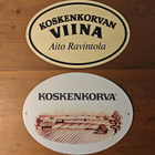 Koskenkorva-kyltit 2 kpl: Peltomaisema ja Aito Ravintola - pikkukuva 1