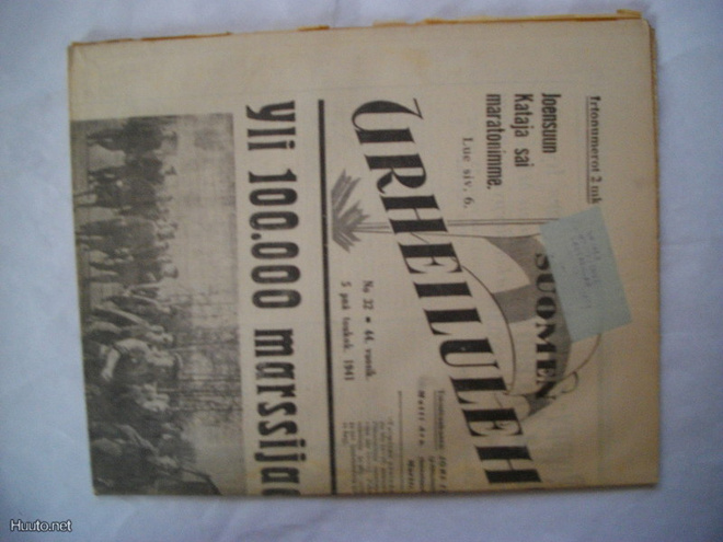 Suomen Urheilulehti Nro 32/1941 (9.11)
