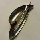 Hopeinen vintage rintaneula 1960-1970 -lukua - pikkukuva 4