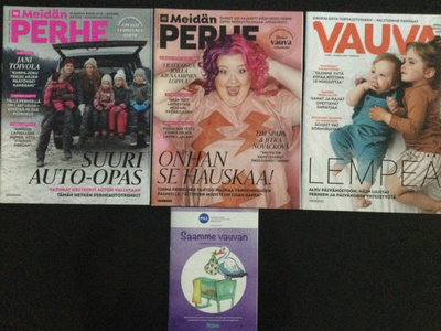 MEIDÄN PERHE + VAUVA -lehti. 3 KPL + saamme vauvan opas.