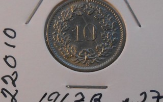 SVEITSI  10 Rappen  v. 1967B   KM#27    Circ
