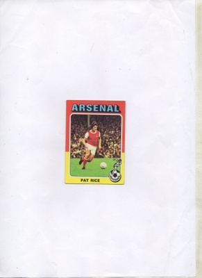 Purkkakuva Jalkapallo n:o 164 PAT RICE. ARSENAL