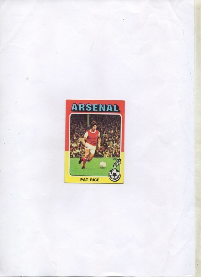 Purkkakuva Jalkapallo n:o 164 PAT RICE. ARSENAL