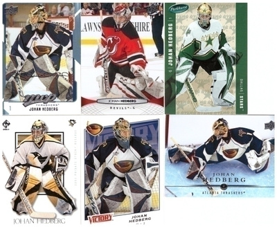 6 x Mv JOHAN HEDBERG Thrashers, Devils, Stars, Penguins