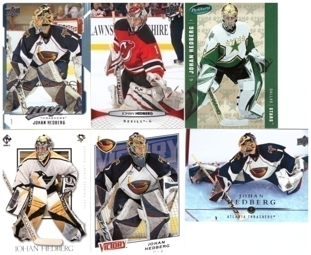 6 x Mv JOHAN HEDBERG Thrashers, Devils, Stars, Penguins