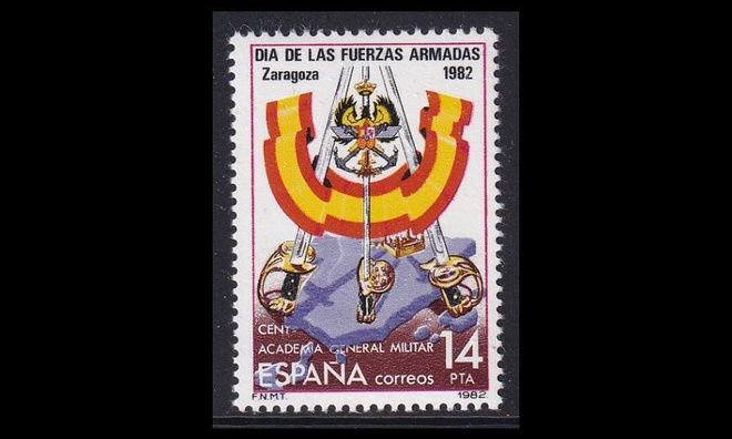 Espanja 2547 ** Sotilasakatemia 100v (1982)