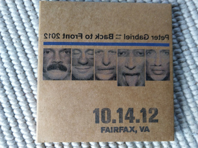 PETER GABRIEL :LIVE 10.14.2012 FAIRFAX,VA CD