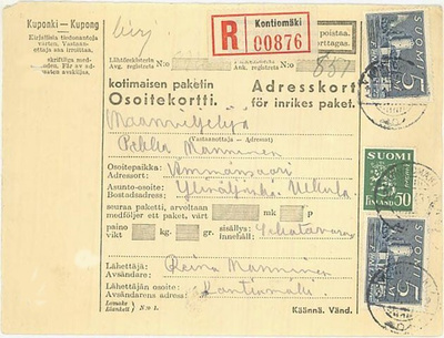 M30 1943 kirjattu paketti