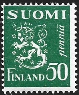 1932 M-30 Leijona 50 p tummanvihreä ** Lape 176 b SP Lm6