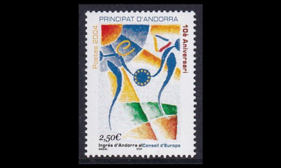 Andorra Fr 623 ** Euroopan neuvoston jäsen 10v (2004)